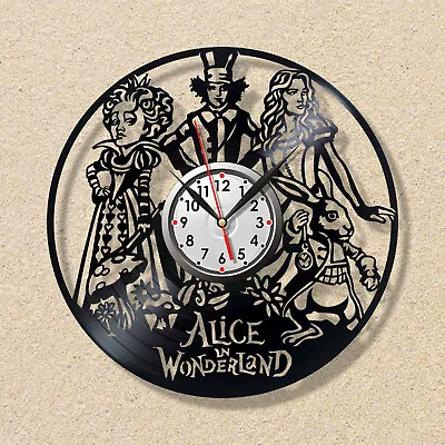 Alice In Wonderland Vinyl Clock Alice Clocks Mad Hatter Cosplay Wonderland • $25.76