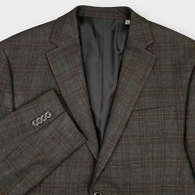 Michael Kors Men's 40S Wool Tartan Multi Plaid Sport Jacket Blazer Double Vented • $49.99