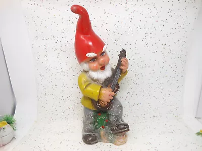 Vintage ZEHO West GERMANY Garden Elf Gnome Heavy Plastic Guitar Ges Gesch • $35