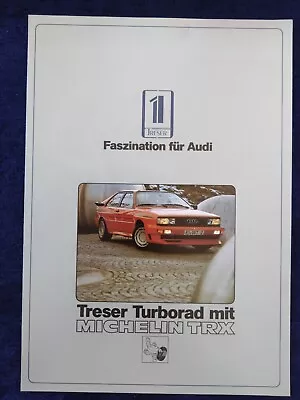 Audi 80 Quattro 100 200 Michelin Turborad TRX Brochure 02.1983 • $10.62