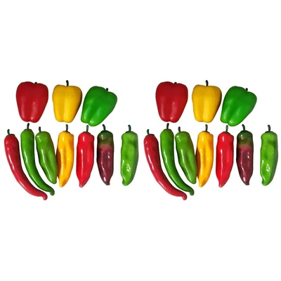 £56.10 • Buy  20 Pcs Artificial Chilli Vegetable Ornaments Window Bell Pepper