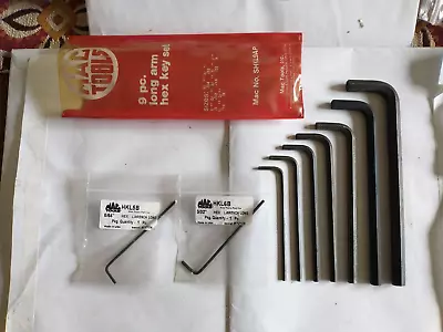 Mac Tools 9 Piece Standard Long Arm Hex Key Set 5/64  - 3/8  #SHKL9AP • $49.95