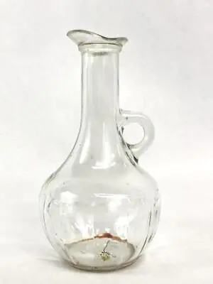 Vtg Anchor Hocking Clear Pressed Glass Cruet Oil Or Vinegar Decanter No Lid • $15.19