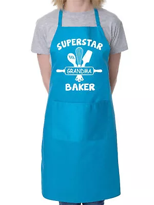  Superstar Baker Grandma With 2 Pockets Novelty Baking Ladies Cooking  • £9.99