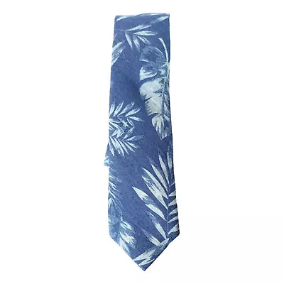 ORIGINAL PENGUIN Navy Blue Tropical Cotton Woven Slim Tie • $19.99