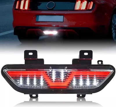 Reverse Back Up Tail Parking Lamp For 15-21 Ford Mustang Red LED Tube Clear Lens • $85