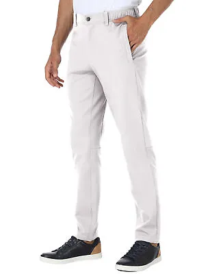 Men's Golf Dress Pants Stretch Waterproof Slim Fit Tapered Casual Chino Workwear • $23.74