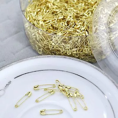 Safety Pins Gold 1440/Box Nickel Plated Then Brass Plated Size #2 (1 1/2 ) • $19.99