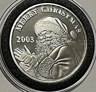 Merry Christmas Holiday Coin Santa Claus￼ 1 Troy Oz .999 Fine Silver Round Medal • $55
