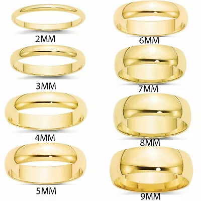 Men Or Ladies 3mm 4mm 5mm Gold Tungsten Carbide Shiny Match Wedding Band Ring • $22.46