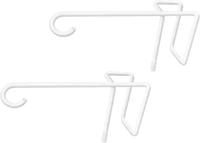 2 Pack Vinyl Fence Hooks 5 X 10 Inches Durable White Powder Coated Steel Fence  • $20.36