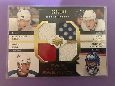 2007-08 Upper Deck FAB FOUR FABRICS #FFBRSS STEEN/STAJAN/BELL/RAYCROFT 020/100 • $14.53