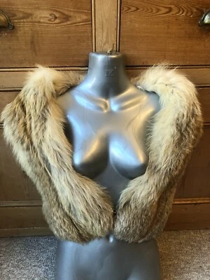 £49 • Buy New Design  100% Real Vintage Golden Fox Fur Scarf Collar Stole