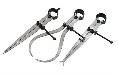 Spring Caliper Set X 3 Internal External Dividing Dividers • £8.99