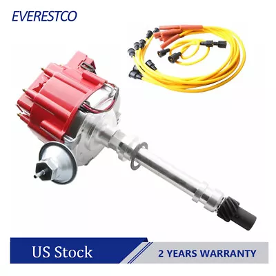$66.95 • Buy HEI Ignition Distributor W/ Spark Plug Wires Combo Set For Chevy SBC 350 BBC 454