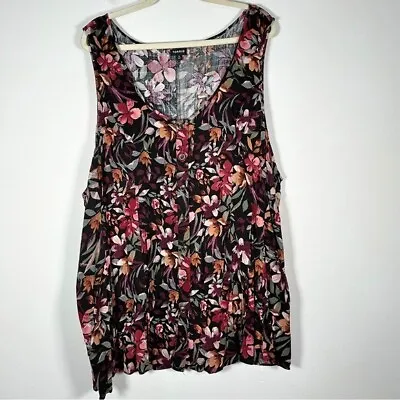 Torrid Women’s Plus Size 6/6X Fit And Flare Floral Print Sleeveless Tank Top • $20