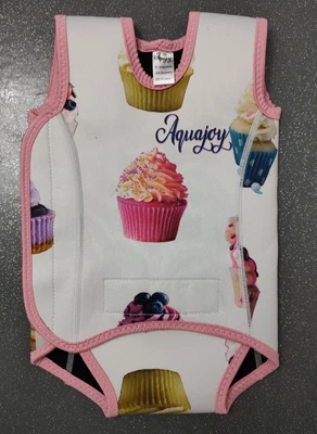 Aquajoy Girls White Swimming Body Wrap 0-3 Months Cakes BNWOT • £7