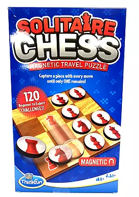 Solitaire Chess Magnetic Travel Puzzle 120 Single-Player Challenges Ages 8+ New • $14.99