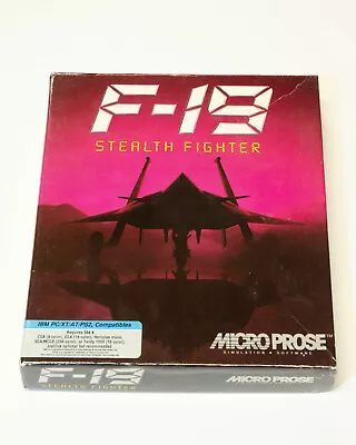 F19 Stealth Fighter Micro Prose Simulation Software 3.5  & 5 1/4  IBM PC Comp • $25