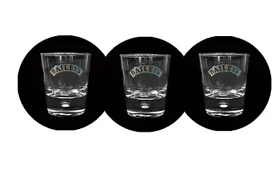 Baileys Irish Cream Bubble Base Liqiour Tumbler Glasses 3 Set BNWOB Luxury 250m • $29.99