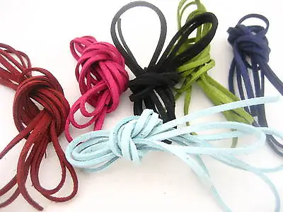 4m* Leather Cord Soft Suede Lace Velvet Thread DIY Bracelet Necklace Findings  • £2.99