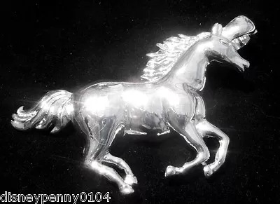 Wild MUSTANG Magnetic Silvertone Horse Pendant-3 Inches • $14.99