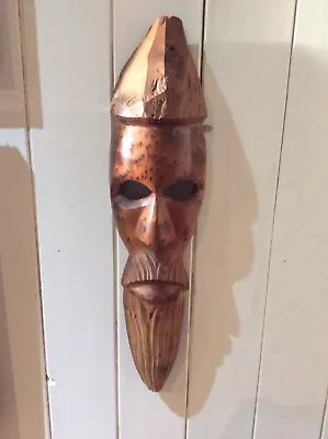 £24.75 • Buy Wood Spirit Pagan Greenman Bur-walnut Carving Unusual One-off