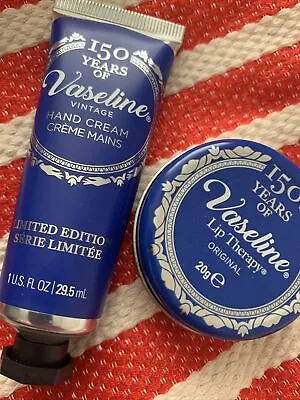 🇬🇧 LIMITED EDITION Vaseline 150 Years Special Edition Lip Balm Hand Cream Set • £4.50