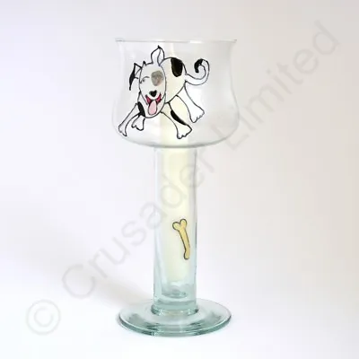 Dog Glass Floating Hand Painted Glass Candle Holder • £13.45