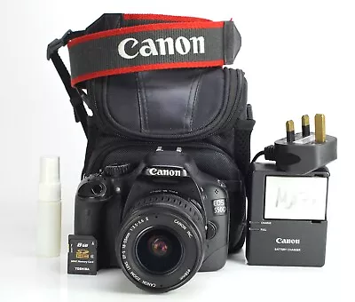 Canon EOS 550D DSLR Camera & EF-S 18-55mm II Zoom Lens Kit Battery & Charger • £149.99