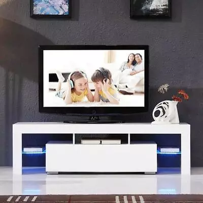 LED TV Stand Cabinet For 60 Inch High Gloss Media Console With Open Shelves • $94.99