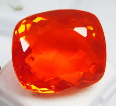 Natural 76.60 Ct Awesome Fire Sparkling Mexican Orange Fire Opal Loose Gemstone • $0.01