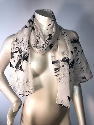 Vintage Marilyn Monroe Large Sheer Scarf 60 X24  • $39.99