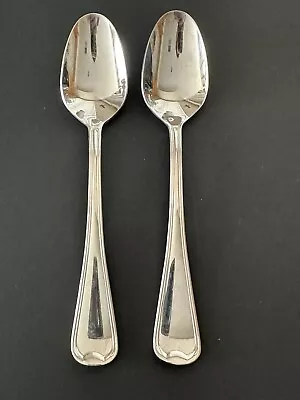 Oneida Flambe Dinner Spoons 7 3/8” 18/10 Stainless Flatware Glossy Set Of 2 • $22