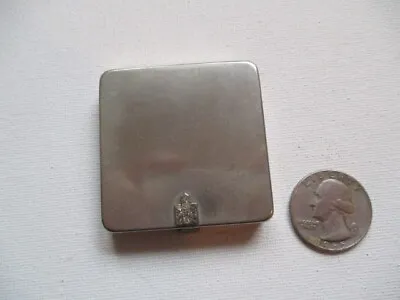 Vintage Small Volupte Art Deco Powder Compact Silver Toned W/ Faux Diamonds • $9.99