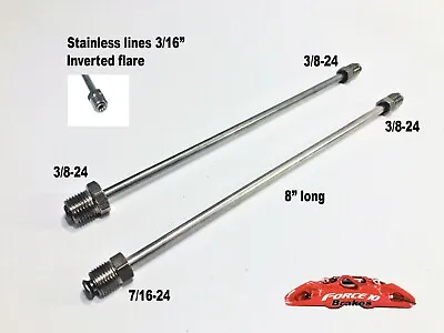 3/16  SS Master Cylinder  Adapter Lines  3/8-24 To 3/8-24 & 3/8-24 To 7/16-24  • $14.25