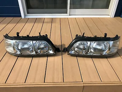 JDM 1996 Nissan CIMA Y33 Infiniti Q45 Halogen Headlights Lights Lamps Set OEM • $555