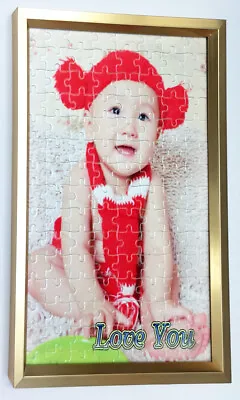 £12.99 • Buy Personalised Puzzle Jigsaw With Frame Family Photo Printed Gift A4 Size