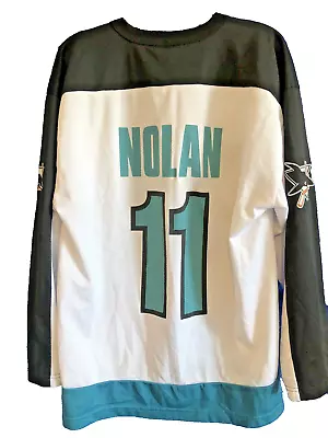 Rare Large San Jose SHARKS Vintage Owen Nolan Mesh Hockey Jersey New Mens • $44.95