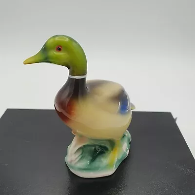 Vintage Mallard Duck Porcelain Figure Stamped 'Foreign' On Base  3.25  X 3  60g • £8.49