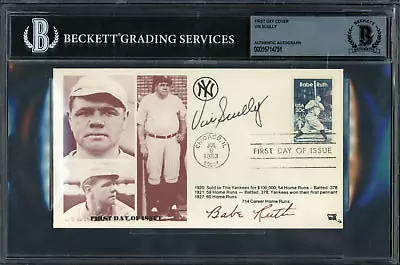 Vin Scully Autographed Signed 1983 First Day Cover Dodgers Beckett #16714751 • $499
