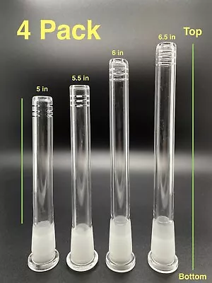 4X Pack Water Pipe Downstem Glass Stem For Bongs & Glass Bowls Attachments • $19.99