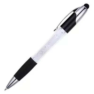 Black LED Light Up Crystal Pen Ball Point Ballpoint Luminary Crystals Pens • £2.48