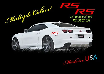 $18.89 • Buy 2 RS DECALS 2010 - 2023 CHEVROLET CAMARO Compatible Racing Decal Sticker Logo Ss