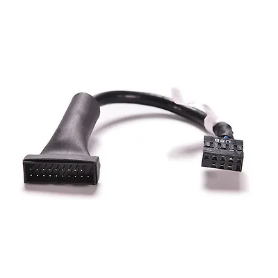 USB 2.0 9Pin Motherboard Female To 20Pin USB 3.0 Housing Male Adapter Cable J-ca • $1.20