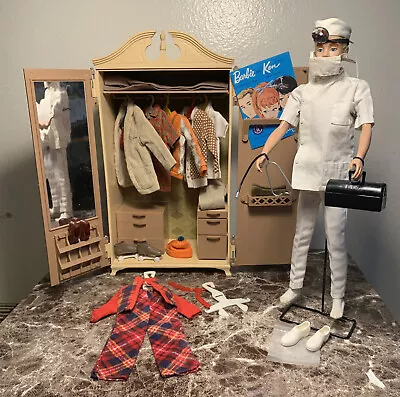 $419.99 • Buy Vintage 1963 Ken, Ken SuzyGoose Closet & 6 Complete Mint Outfits & Stand