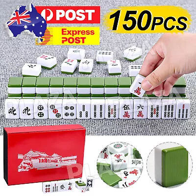 Large Heavy Duty MahJong 144 Tiles Set With Sign Play Game Box NEW • $36.95