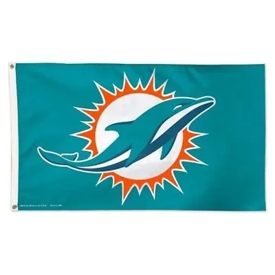Miami Dolphins 3x5 Foot Banner Flag With Grommets • $12.99