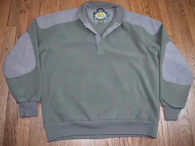 Cabela’s Fleece Button Henley Pull Over Sweater Jacket Men’s Size Medium • $31.49