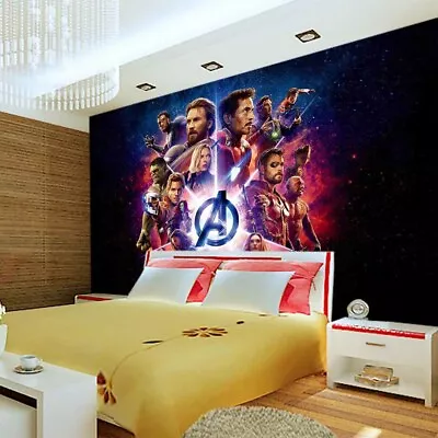 Marvel Character Full Wall Mural Photo Wallpaper Printing 3D Decor Kid Home • $268.39